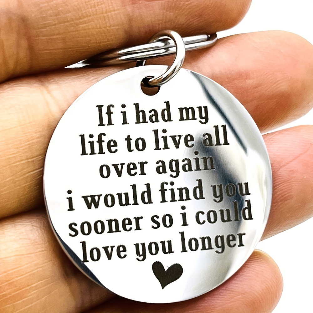 

2pcs "live My Life Over" Keychain - Perfect Gift For Boyfriend, Husband On Valentines, Anniversary, Birthday