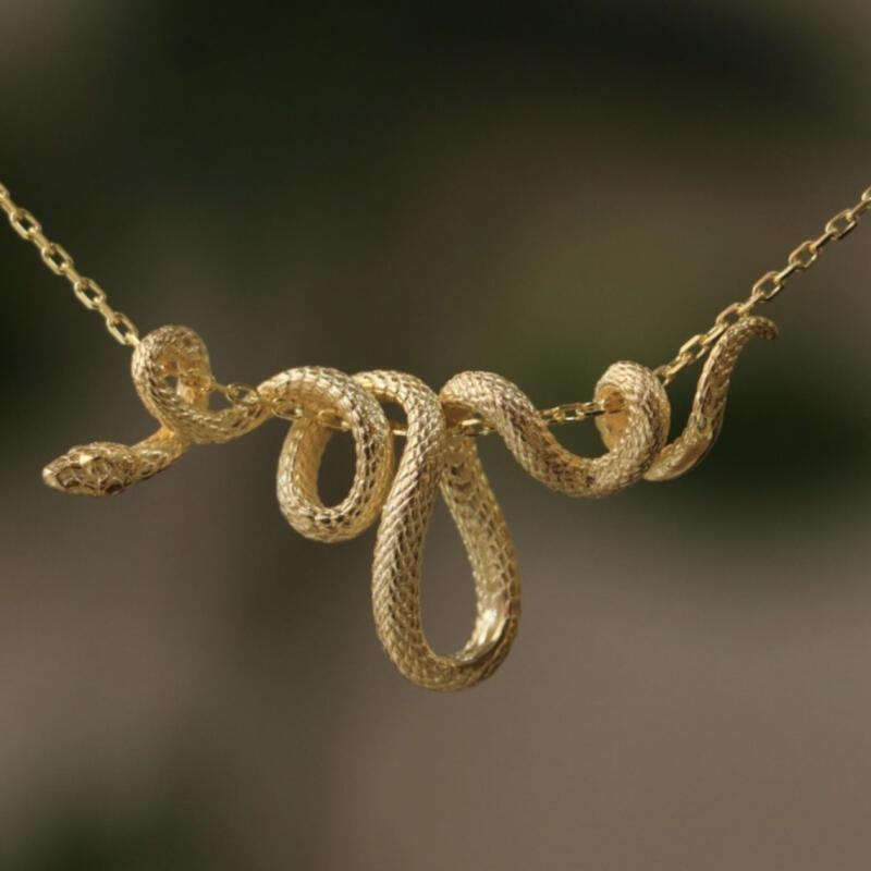 

1pc 2 Stylish Snake Gothic Copper Multicolor Women Pendant Necklace Party Party Halloween Gift