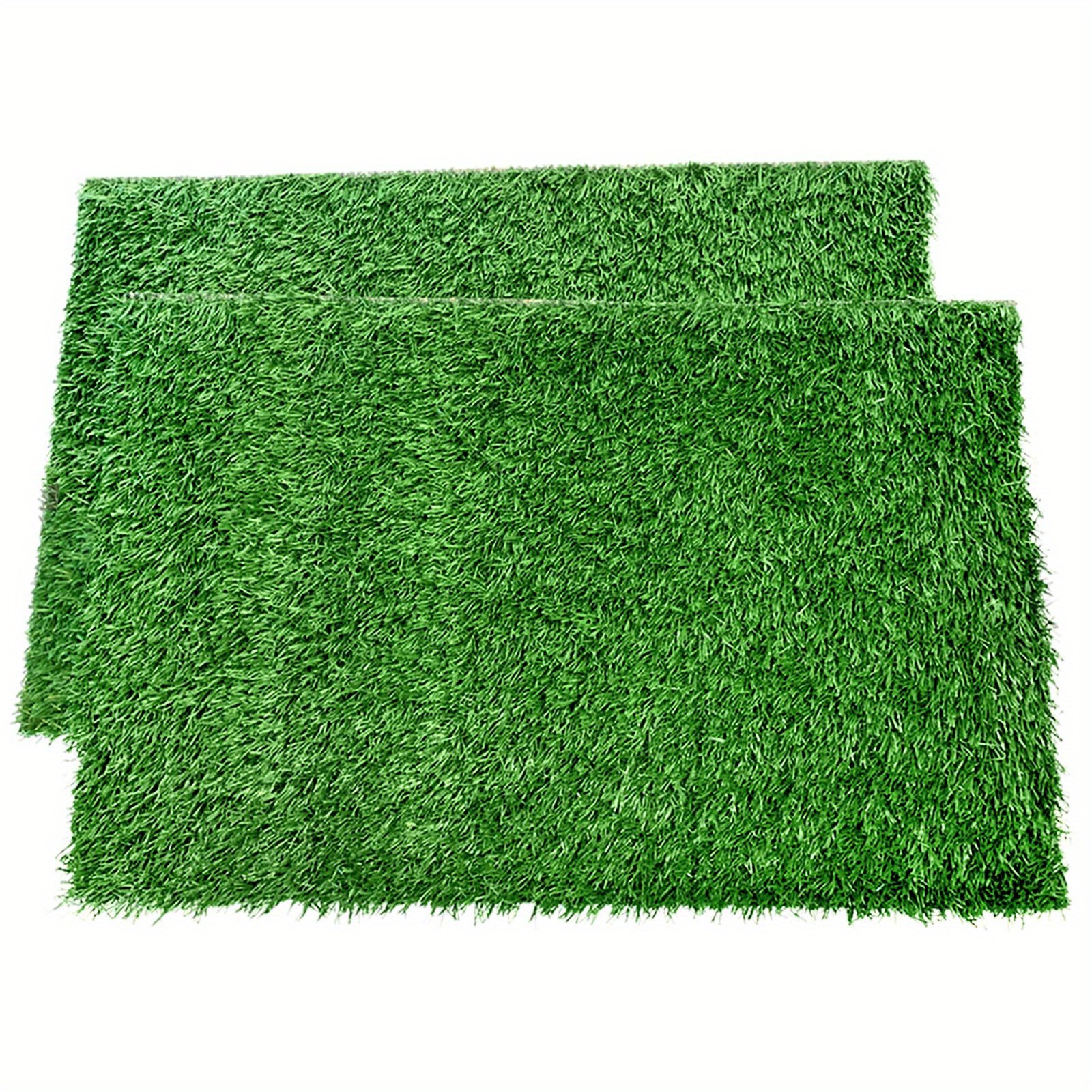 TEMU Loobani Dog Grass Pee Pads, Artificial Dog Training Grass Pads For Potty Tray, Fake Grass Tuf For Dogs To Pee On, Indoor Pee Grass For Dog Potty, Dog Grass Outdoor Use (2 Pack)