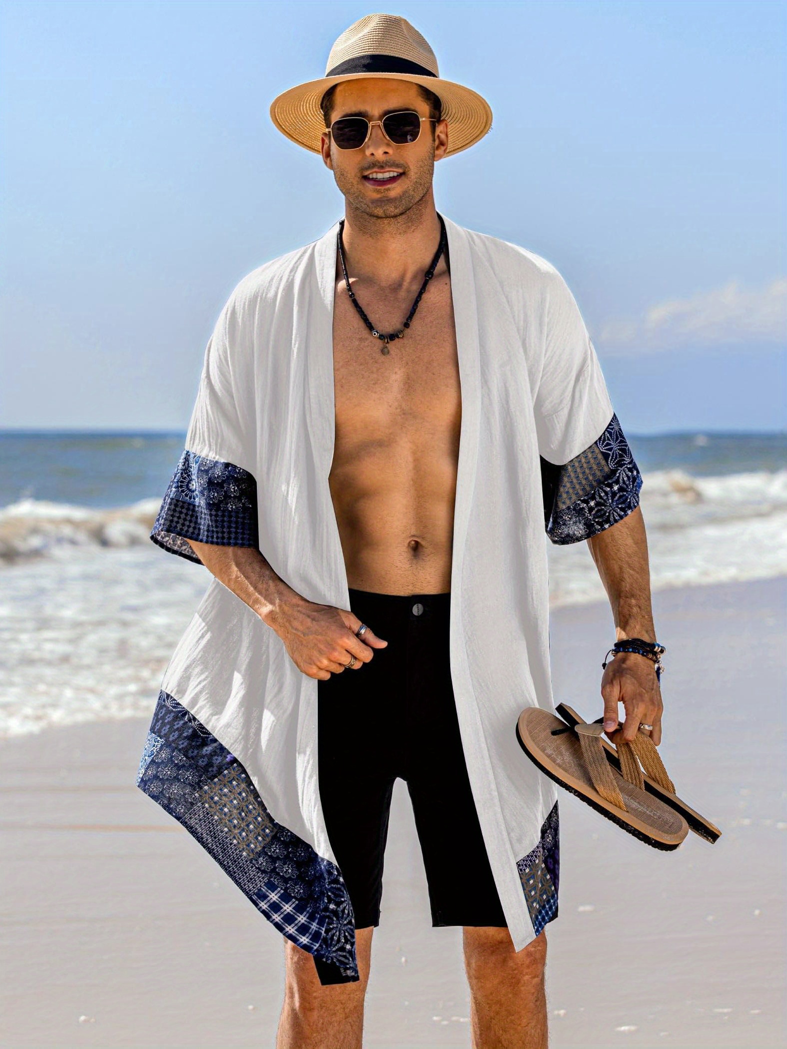 mens lightweight japanese kimono jacket Temu