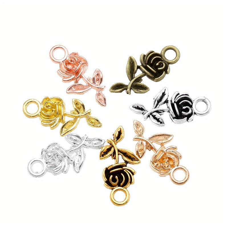 

20-pack Vintage Alloy Pendants, Assorted Colors, Diy Craft Charms For Bracelets And Necklaces Jewelry Making