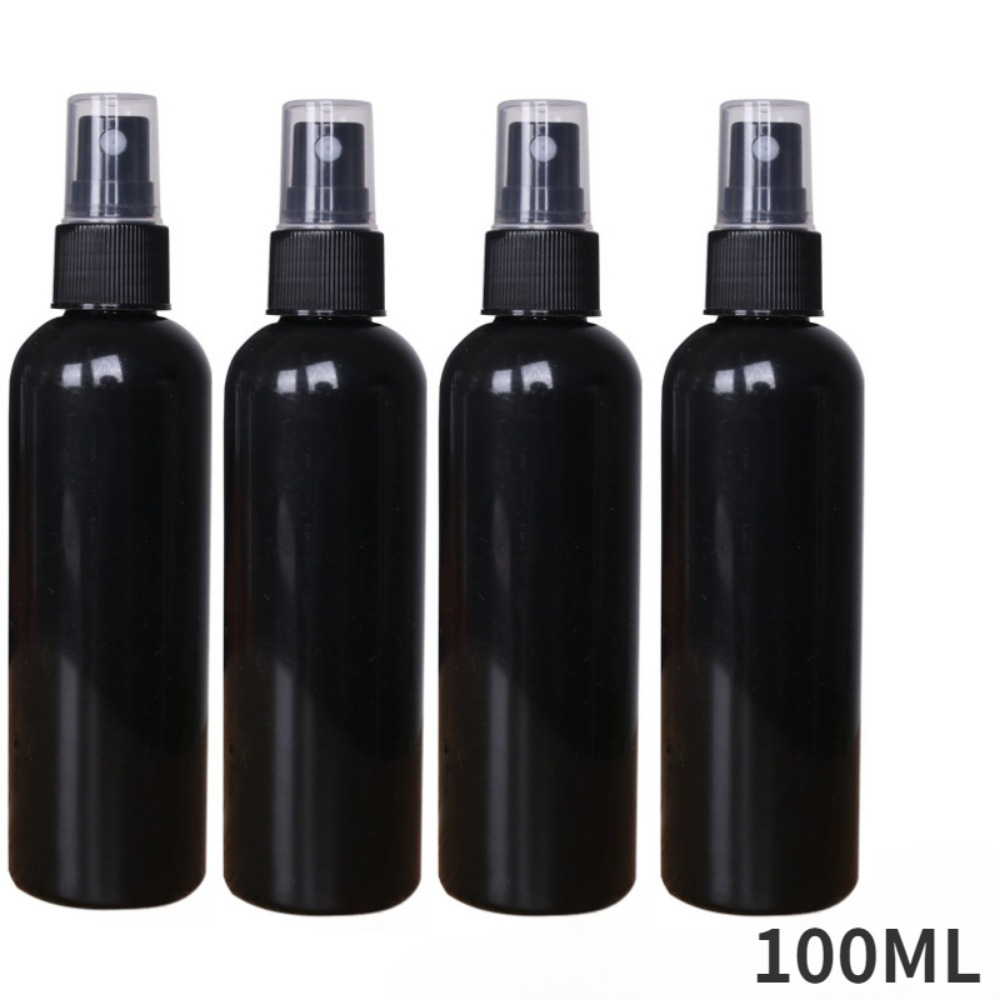 

20pcs 100ml Black Plastic Spray Bottles - , Reusable & Refillable For Essential Oils, Perfume, Cleaning Samples - Portable Travel Containers