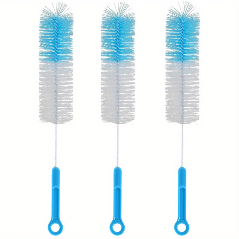 3pcs Long Handle Bottle Cleaning Brushes - Versatile For Beer, Wine, Insulated & Milk Bottles - Durable Kitchen Cleaning Tools
