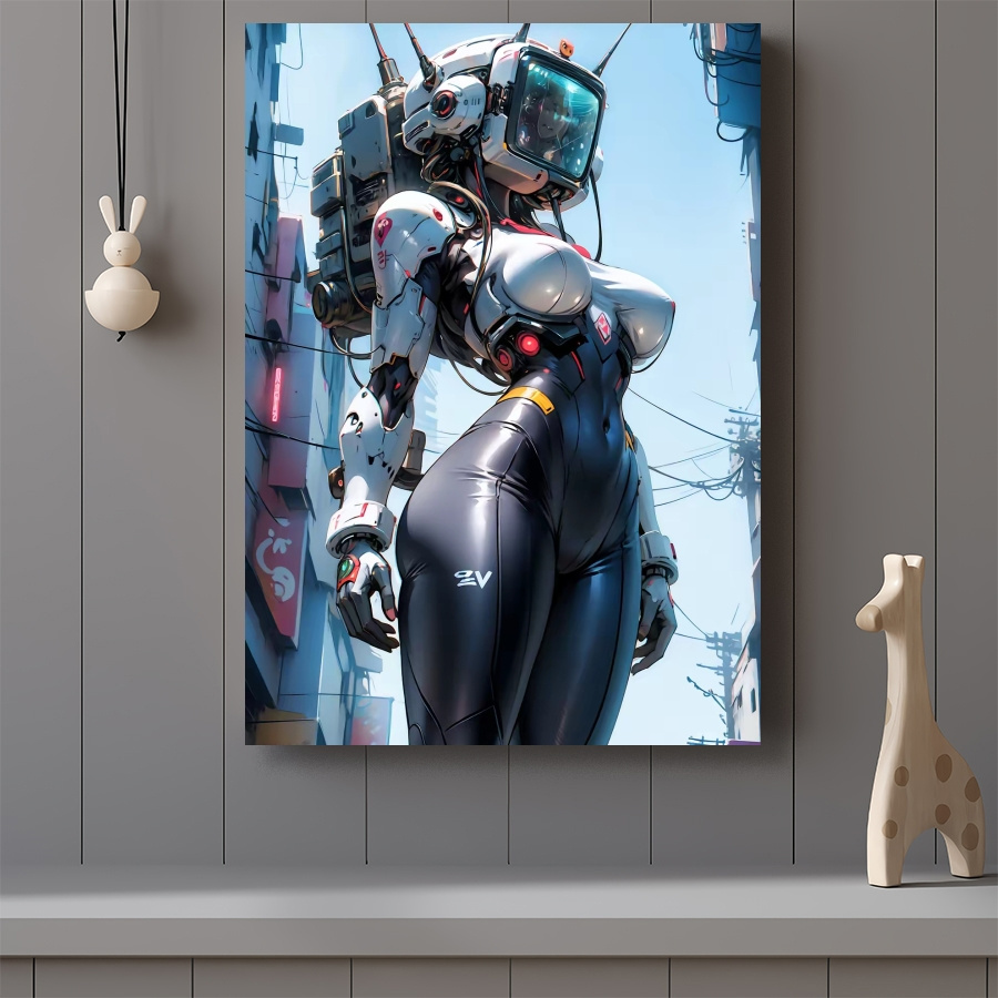 

1pc Futuristic Female Robot Canvas Wall Art - Sci-fi Space Suit Beauty Poster - Frameless Home, Bedroom, Living Room, Kitchen & Restaurant Decor - Ideal Gift For Sci-fi Enthusiasts