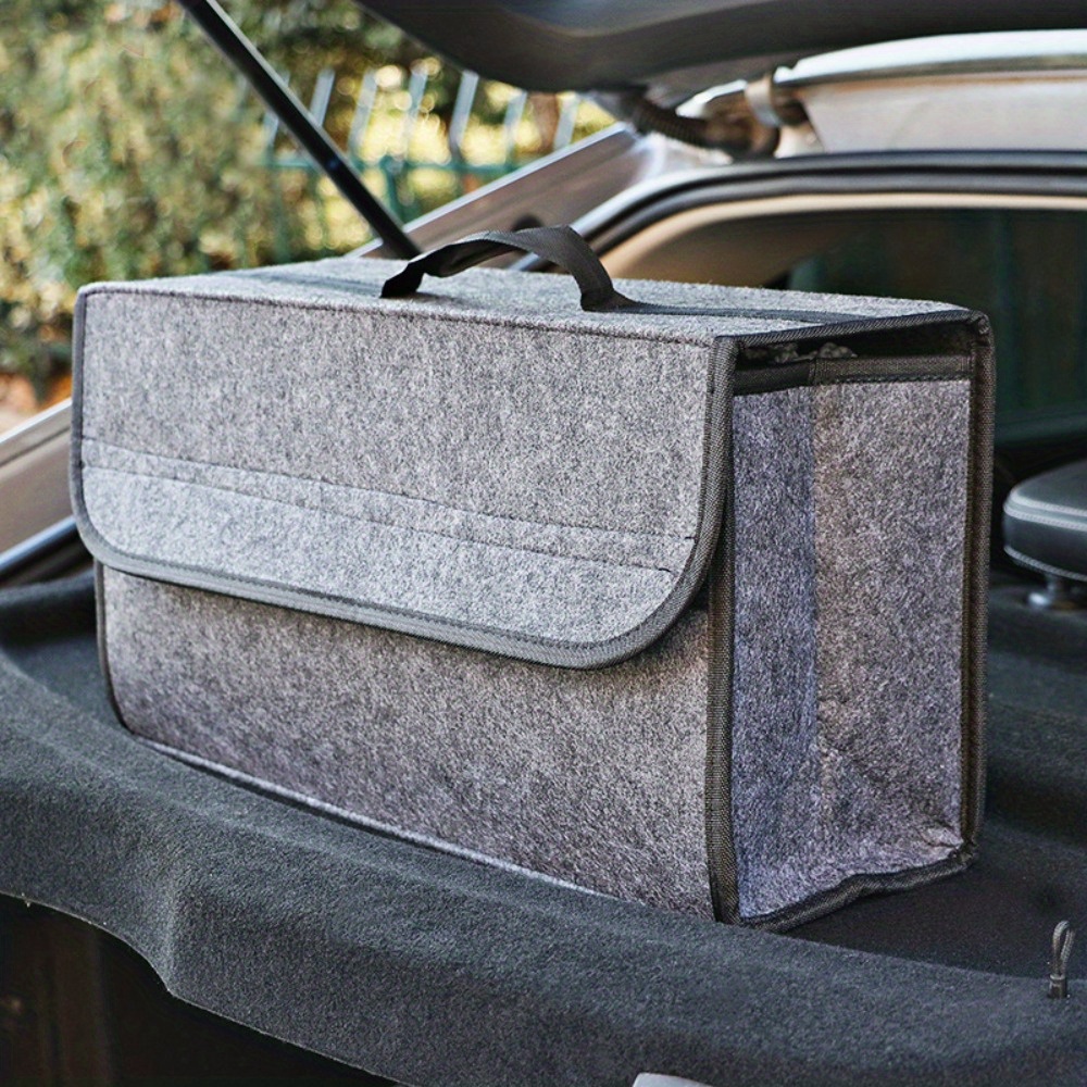 

1pc Large Size Car Organizer Bag, Car Trunk Large Container, Car Interior Storage Bag