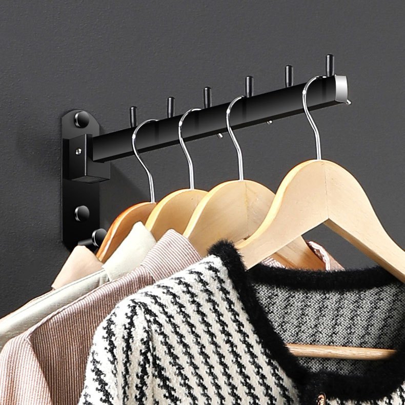 1pc stainless steel wall mounted clothes hanger rack swing arm heavy duty coat hook organizer for bathroom bedroom laundry room metal applicable age group 14 details 7