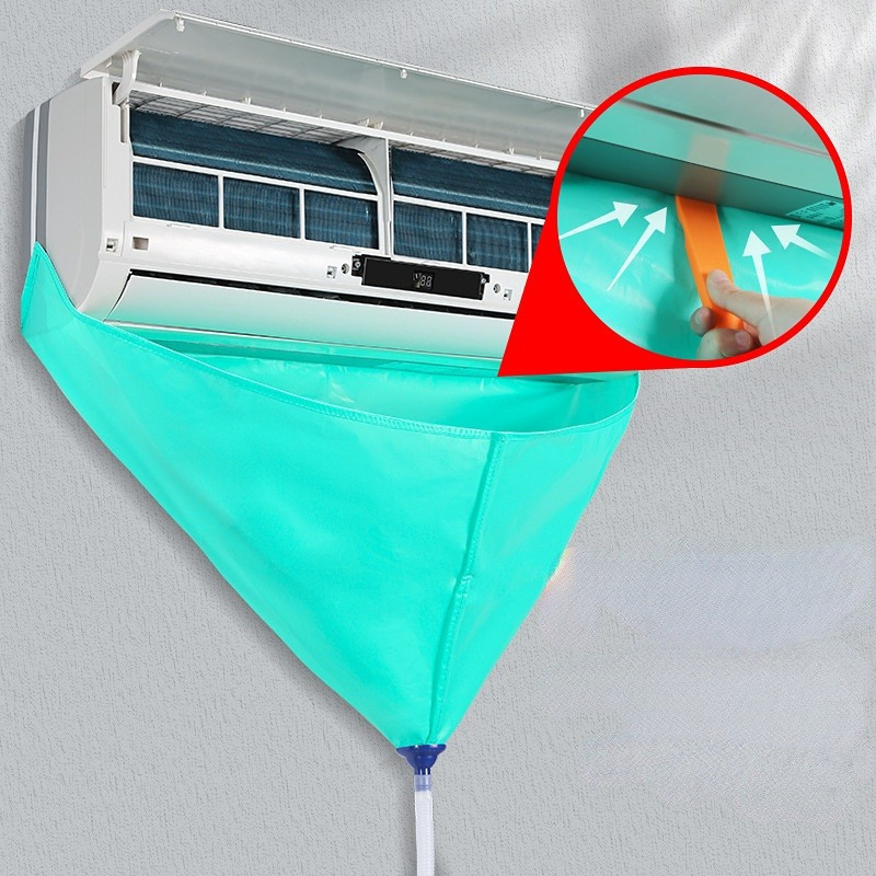 1pc complete air conditioning cleaning kit including dust cover water bag and universal cleaning tool   wall mounted air conditioning