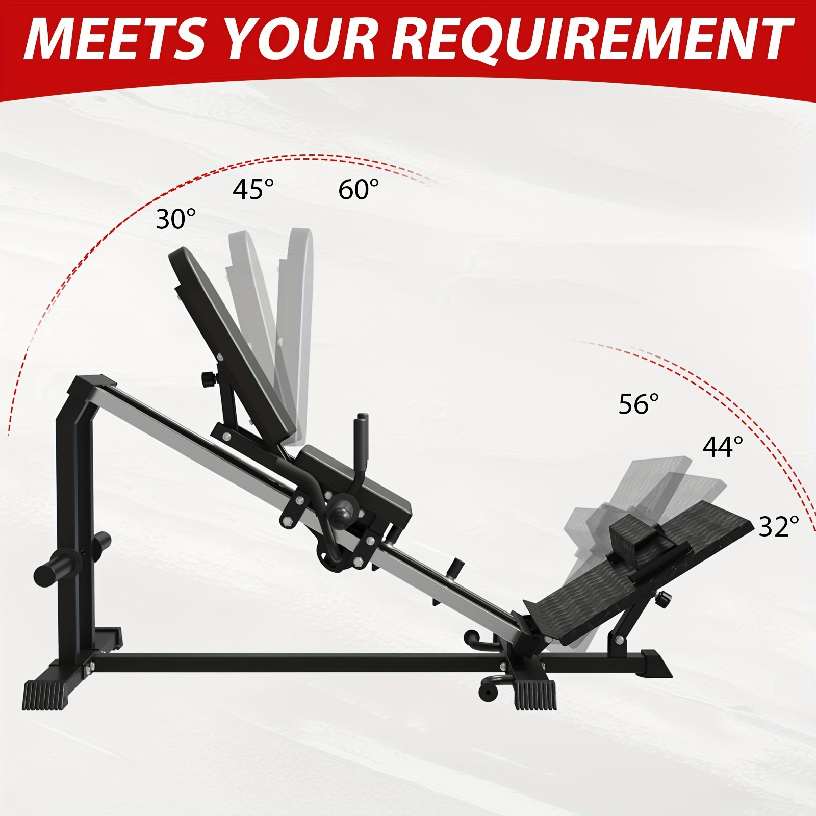 compact leg sled machine leg press machine capacity 900lbs   squat machine combo calf   home gym Product details 5