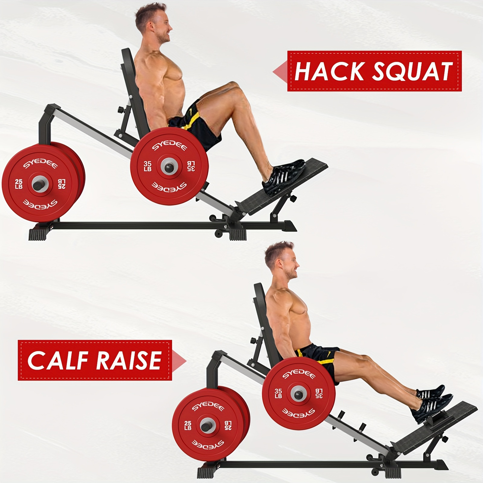 compact leg sled machine leg press machine capacity 900lbs   squat machine combo calf   home gym Product details 2
