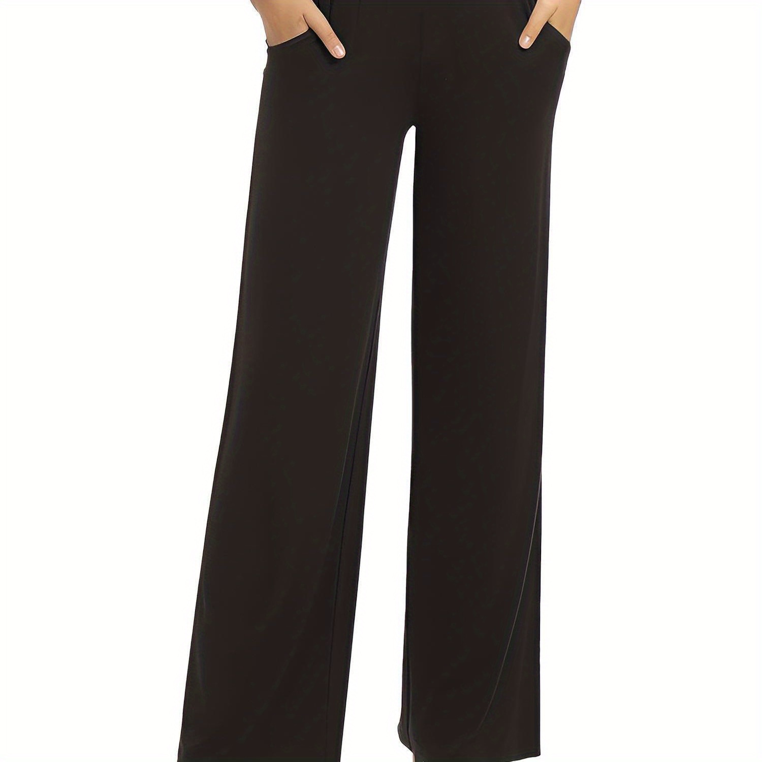 

Tooluck Shirred Waist Straight Leg Pants, Pants, Women's Clothing
