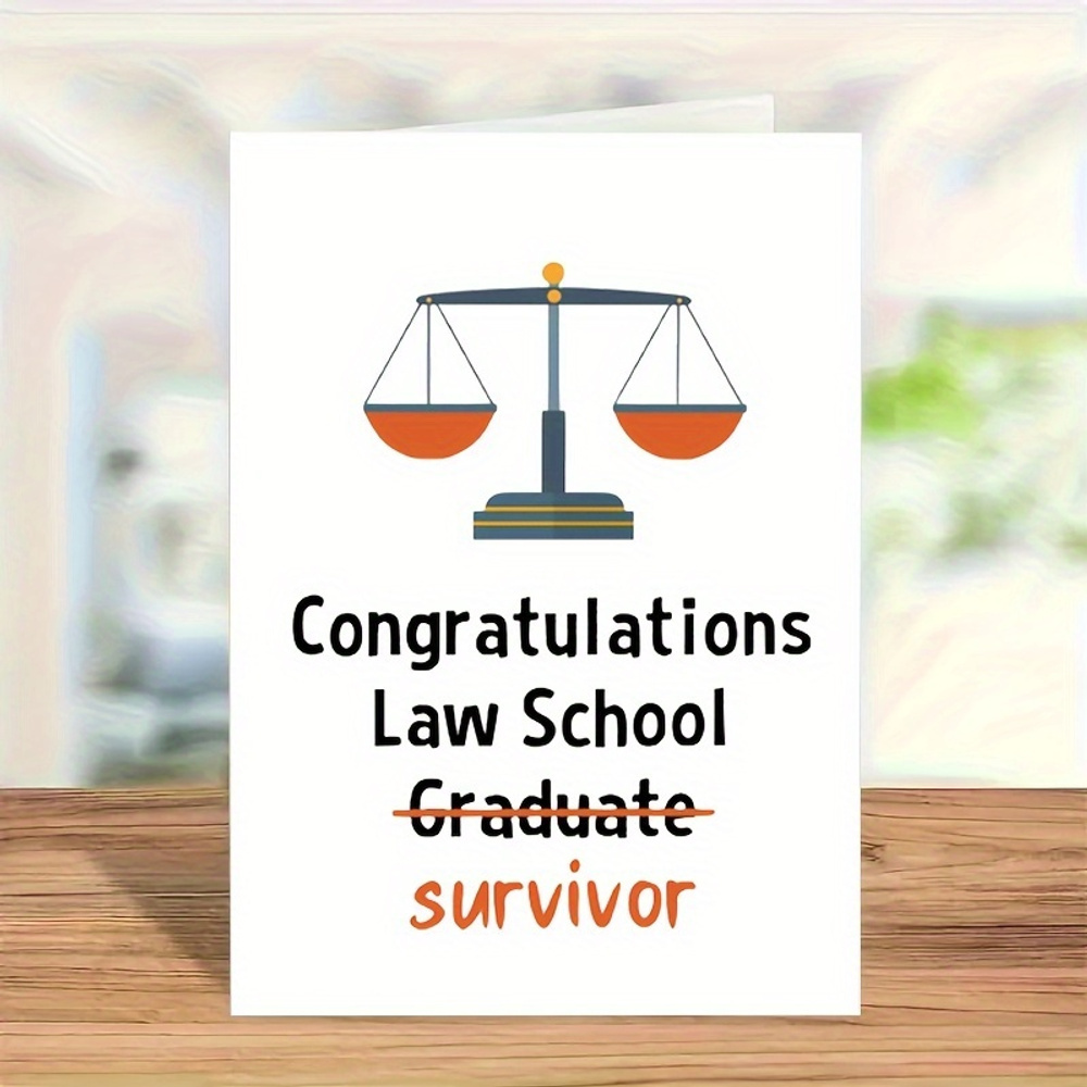 Congratulations Law School Graduate Survivor Greeting Card - Temu