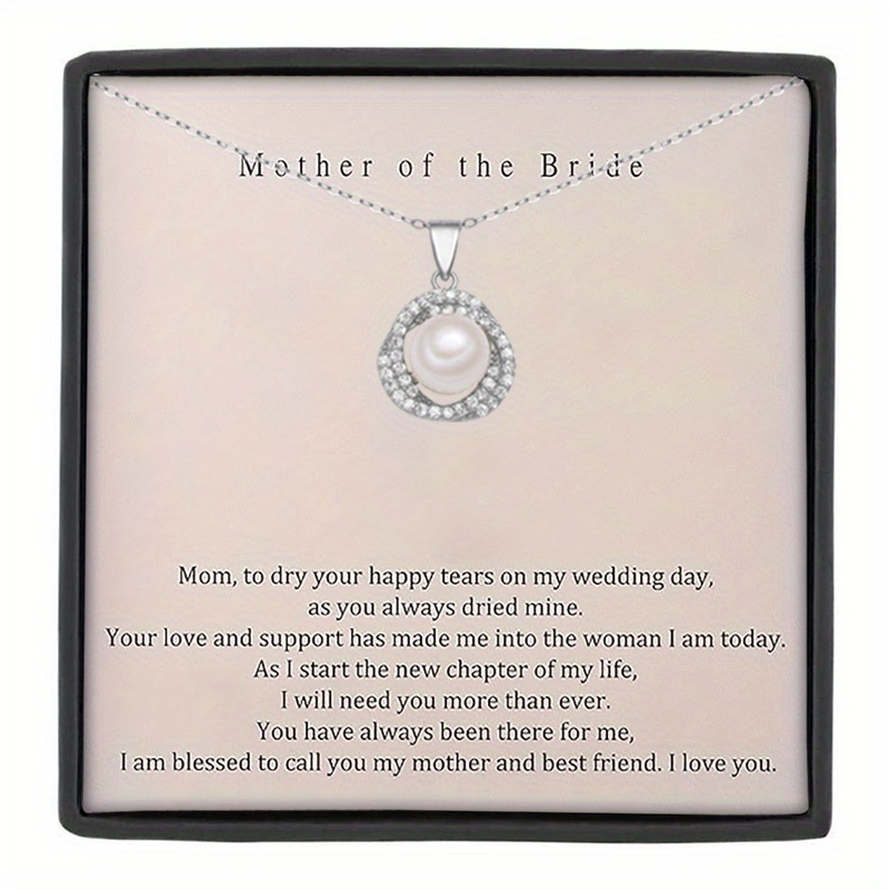 

Mother Of The Bride Pearl Necklace Gifts Mother Of The Bride Gift From Daughter, Wedding Gift