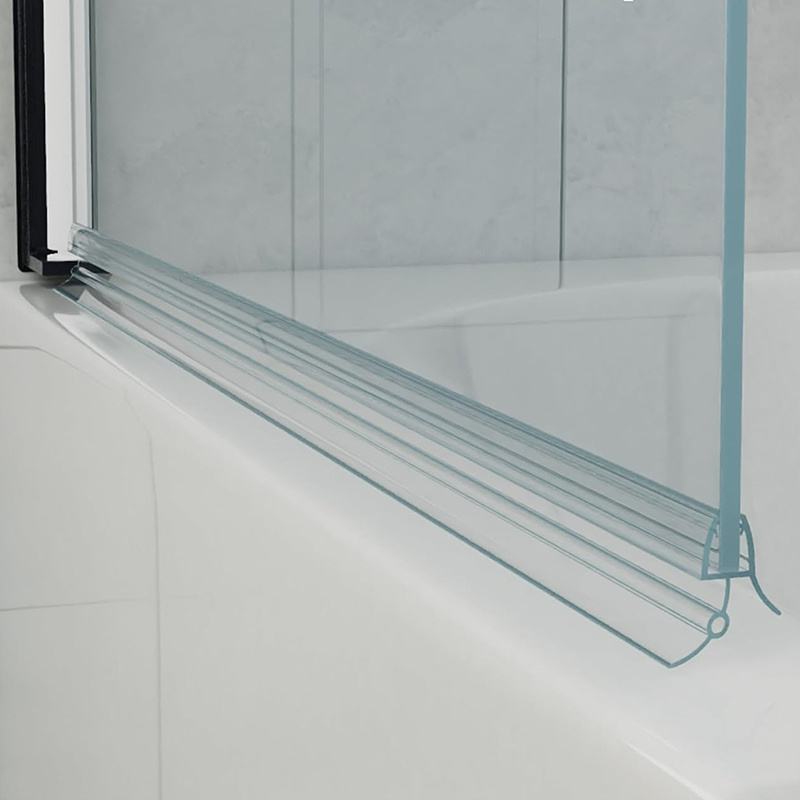 4-Pack Sealing Shower Door Bottom Strip – 70cm (27.55") Frameless Glass Seal, Ultra Transparent PVC Water Barrier Splash Guard (Fits 6-12mm Glass)