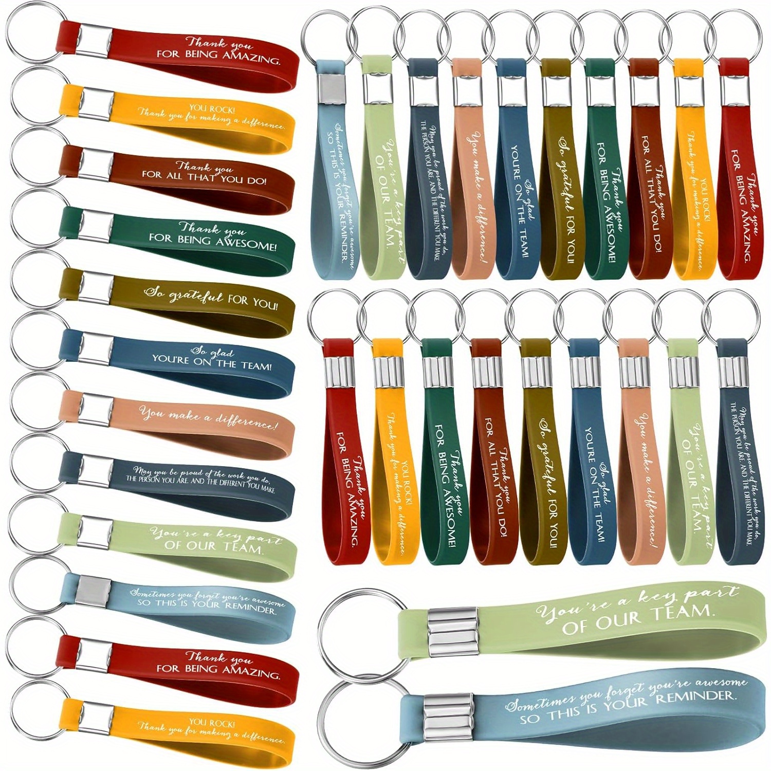 

50pcs Inspirational Keychains - For Employee Appreciation & You , Motivational