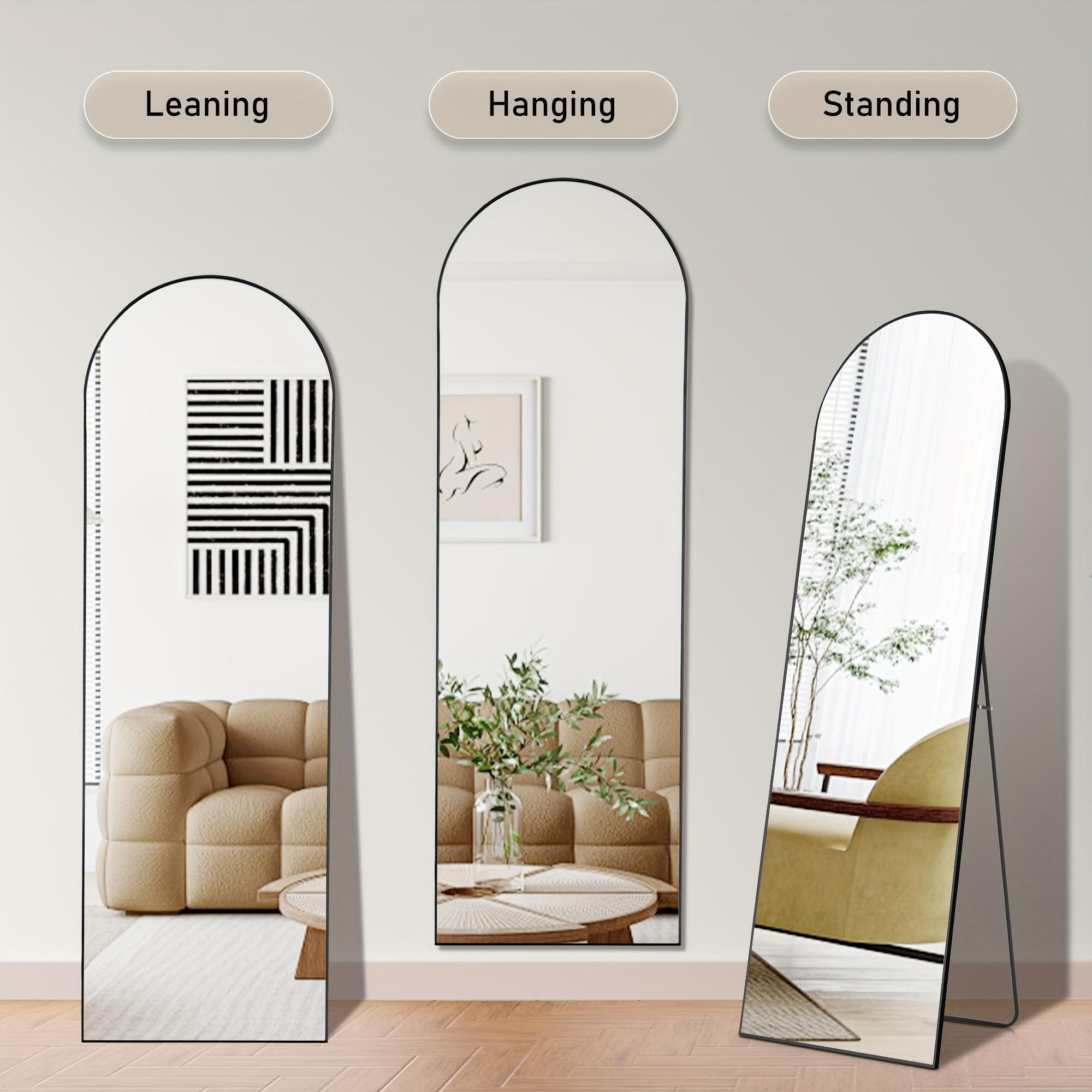 

Olixis Brand Glass Dressing Mirror, 59" X 16" Floor-standing Mirror, For Bedroom, Standing Full Body Mirror