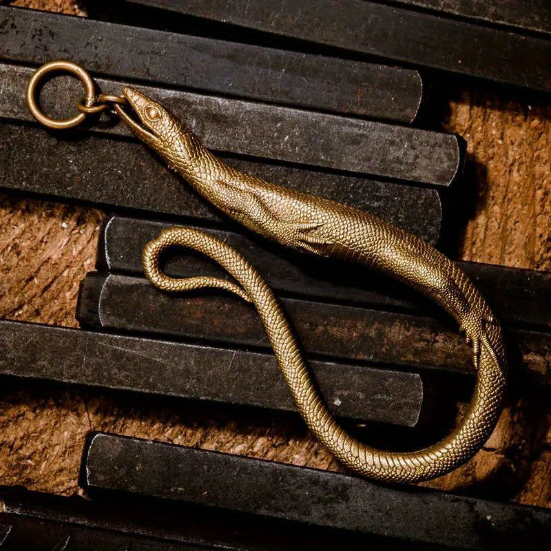 

Vintage Brass Lizard Hook Key Chain Pendant - Car Key Ring Bag Hanging - Exquisite Handicrafts Accessories