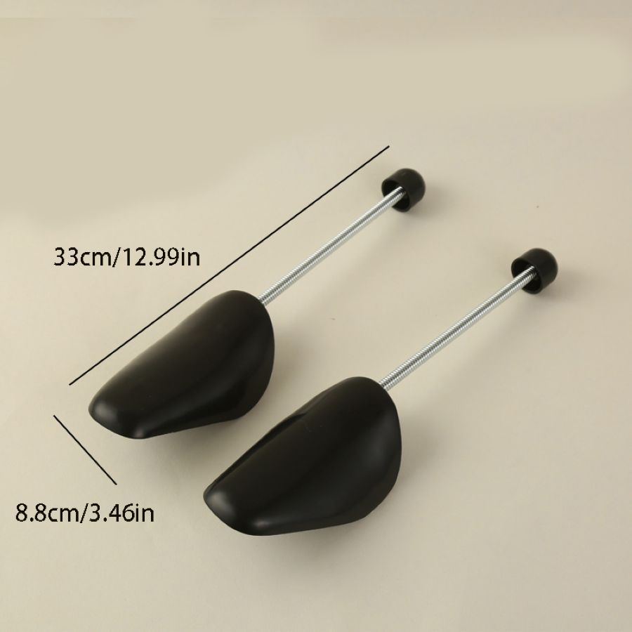 

2pcs Spring Loaded Shoe Trees For Men & Women - Plastic Adjustable Shoe Shaper Stretcher Keeper With Tension Spring Coil To Maintain Shape & Prevent Creases