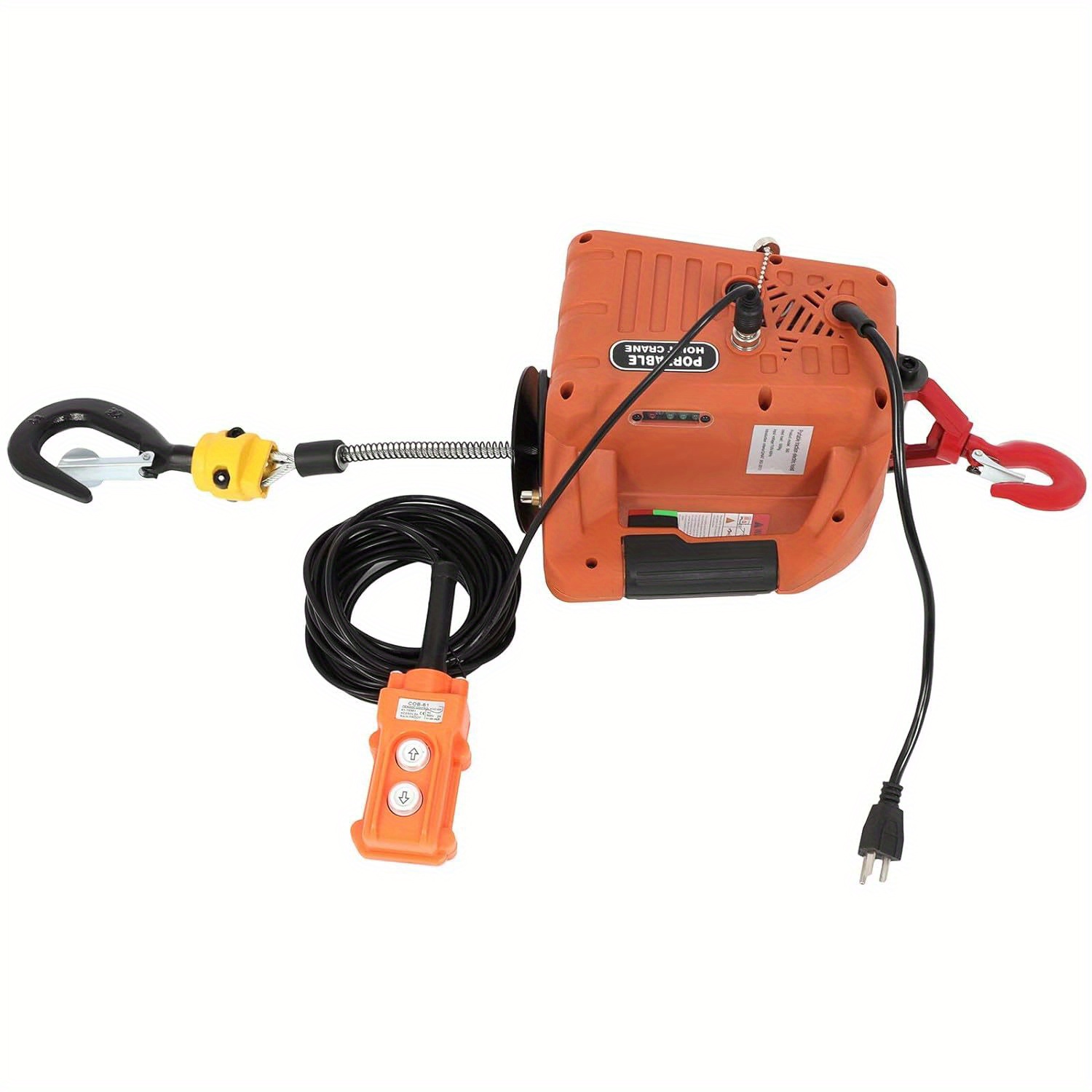 

Heavy-duty Scitoo Portable Electric Hoist Winch, 1100lbs Capacity - 25ft Lifting Height, Aluminum & Steel Construction With Galvanized Cable - Ideal For Automotive & Industrial Use