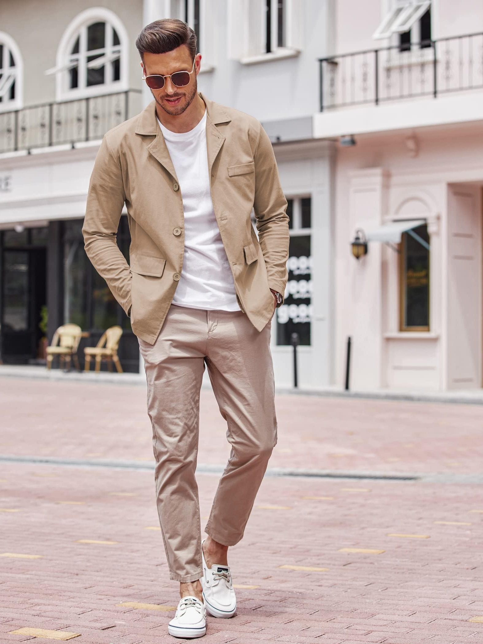 Blazer Outfit Ideas White Casual Blazer Men's Casual White