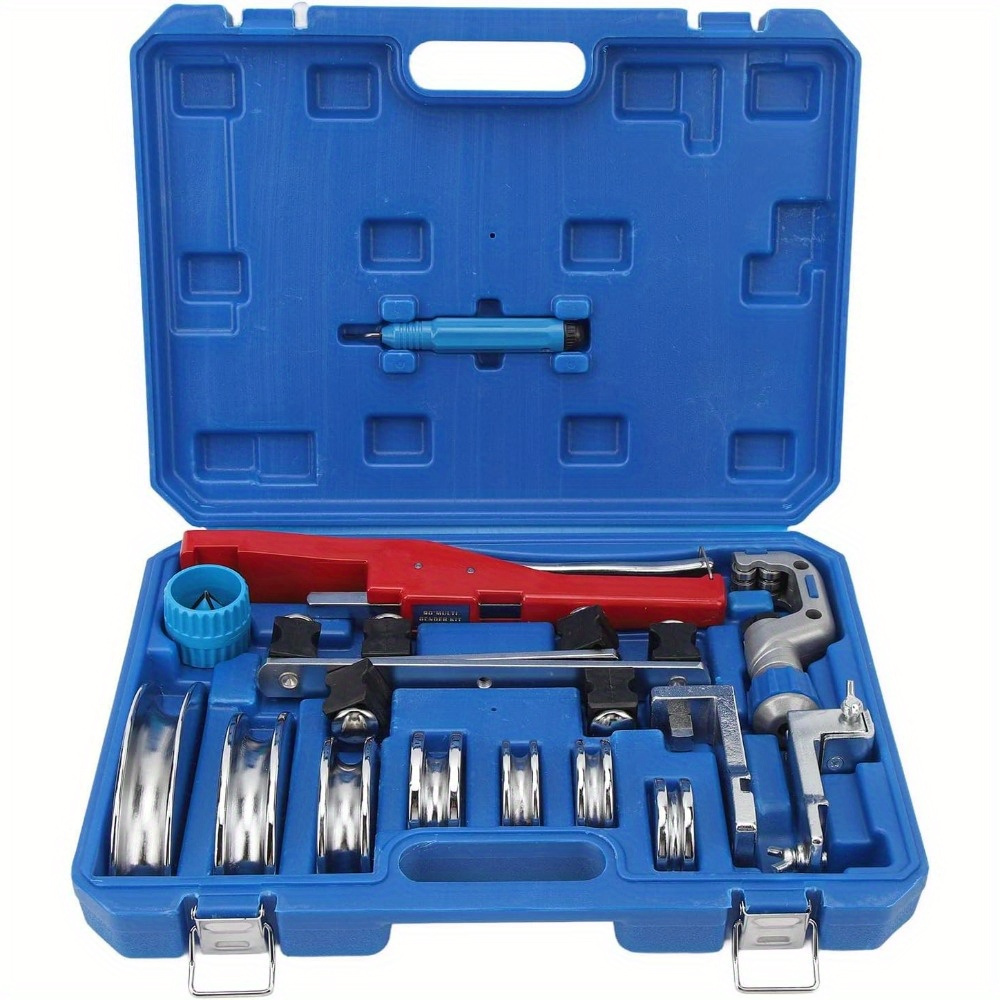 

Tube Bender Kit, Pipe Bender 7 Bender Heads 1/4-7/8 Inch Refrigeration Ratcheting Tubing Ratchet Tube Bender Kit With Storage Box For Soft Copper Aluminum Hvac Refrigeration System