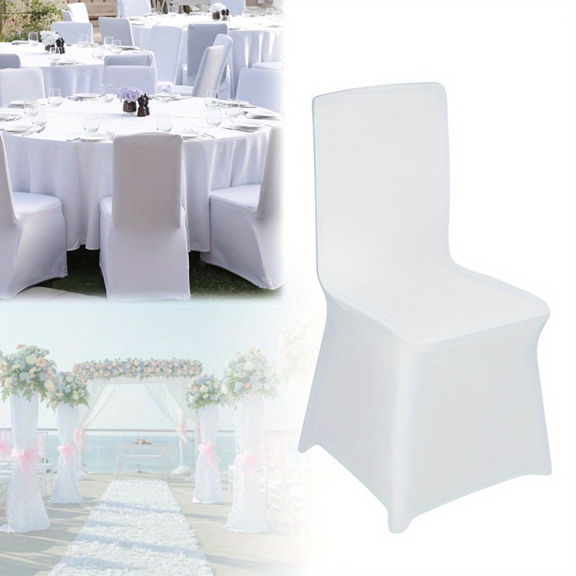 

Housses de chaise Aufun - Housses extensibles blanches universelles - Housses de chaise modernes en Lycra pour décoration de mariage, baptême, fête d'anniversaire