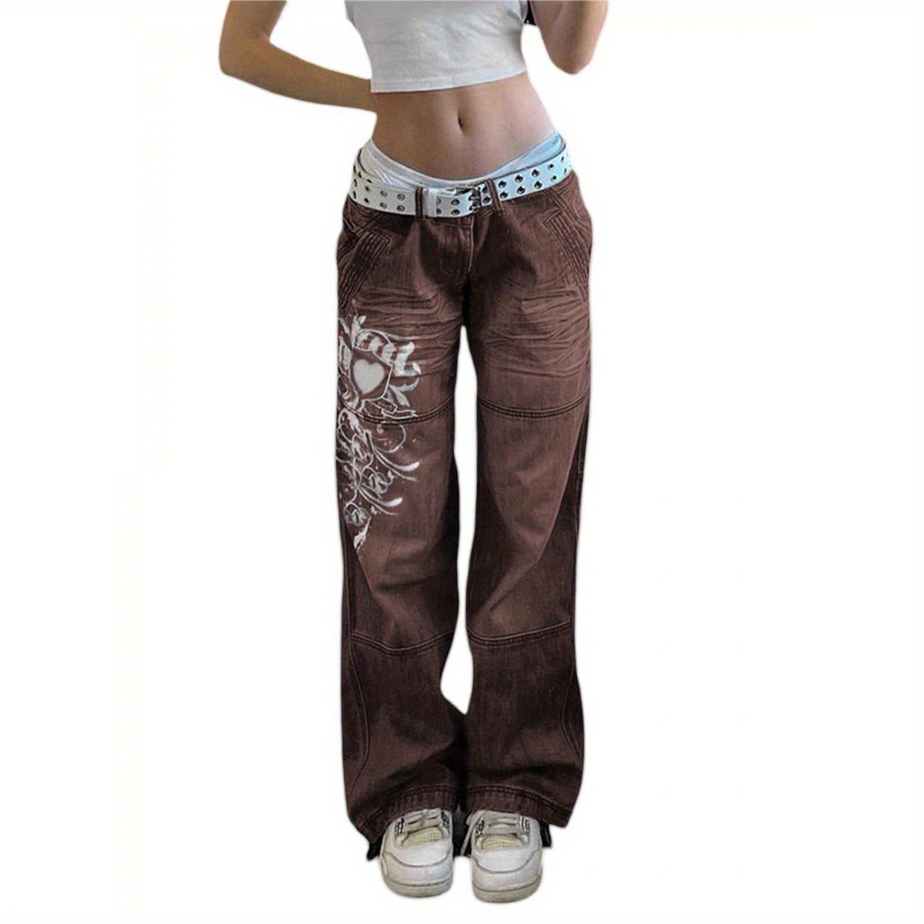 

Women Loose Jeans High Waist Baggy Denim Pants Wide Leg Straight Trousers Vintage Street Wear