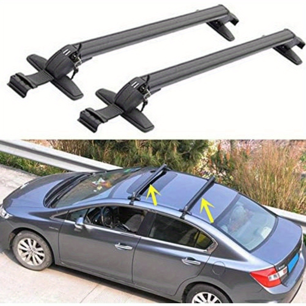 TEMU Conjunto de 2 Barras para Portaequipajes de Techo para Honda 06, de Aluminio con Bloqueo, Capacidad de Carga de 165LB, para Transportar Carga, Canoa, Tabla de Snowboard, Kayak, Bicicleta