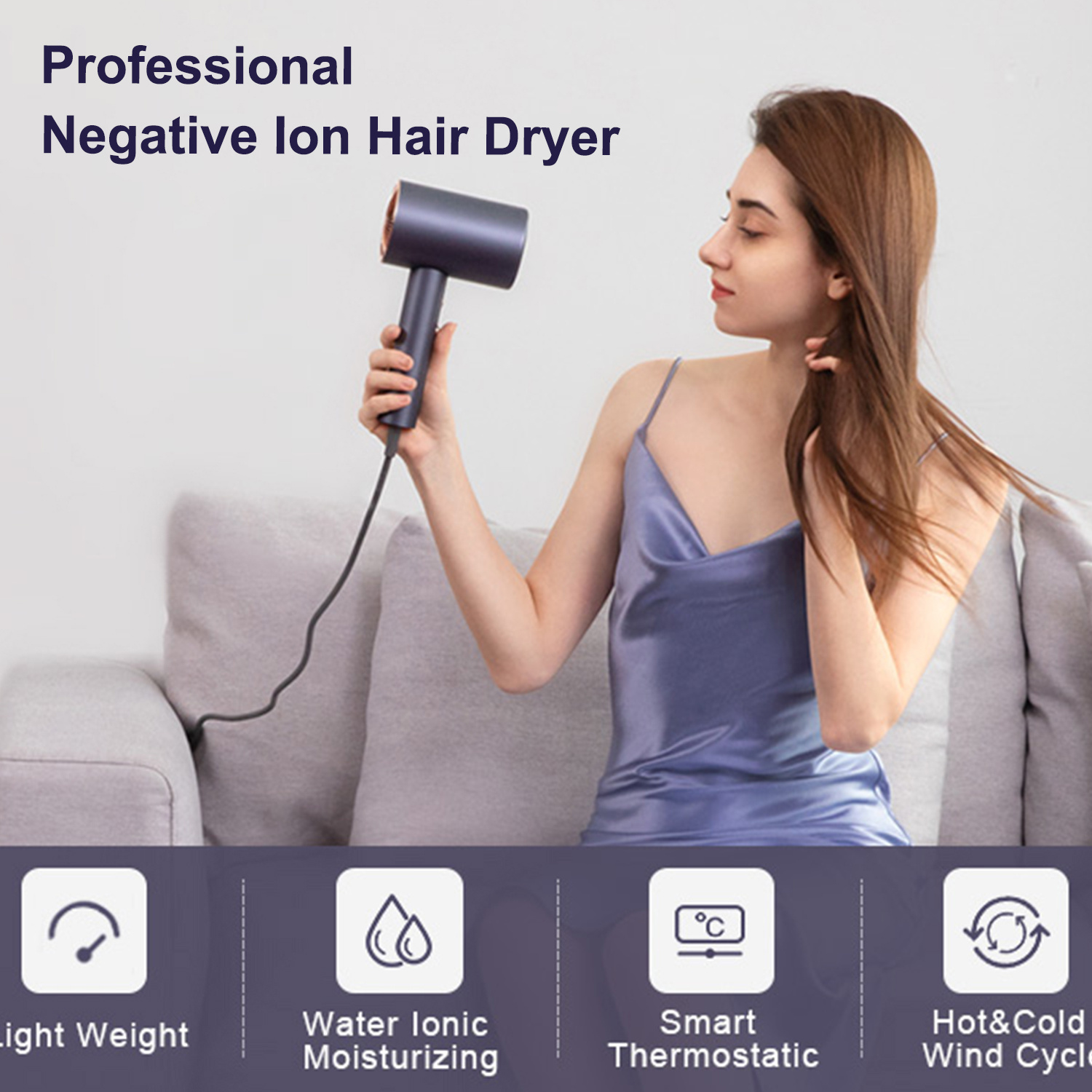

Multi-function Household High-power Hair Dryer Hair Salon Barber Shop Hairdressing Negative I On Hair Dryer