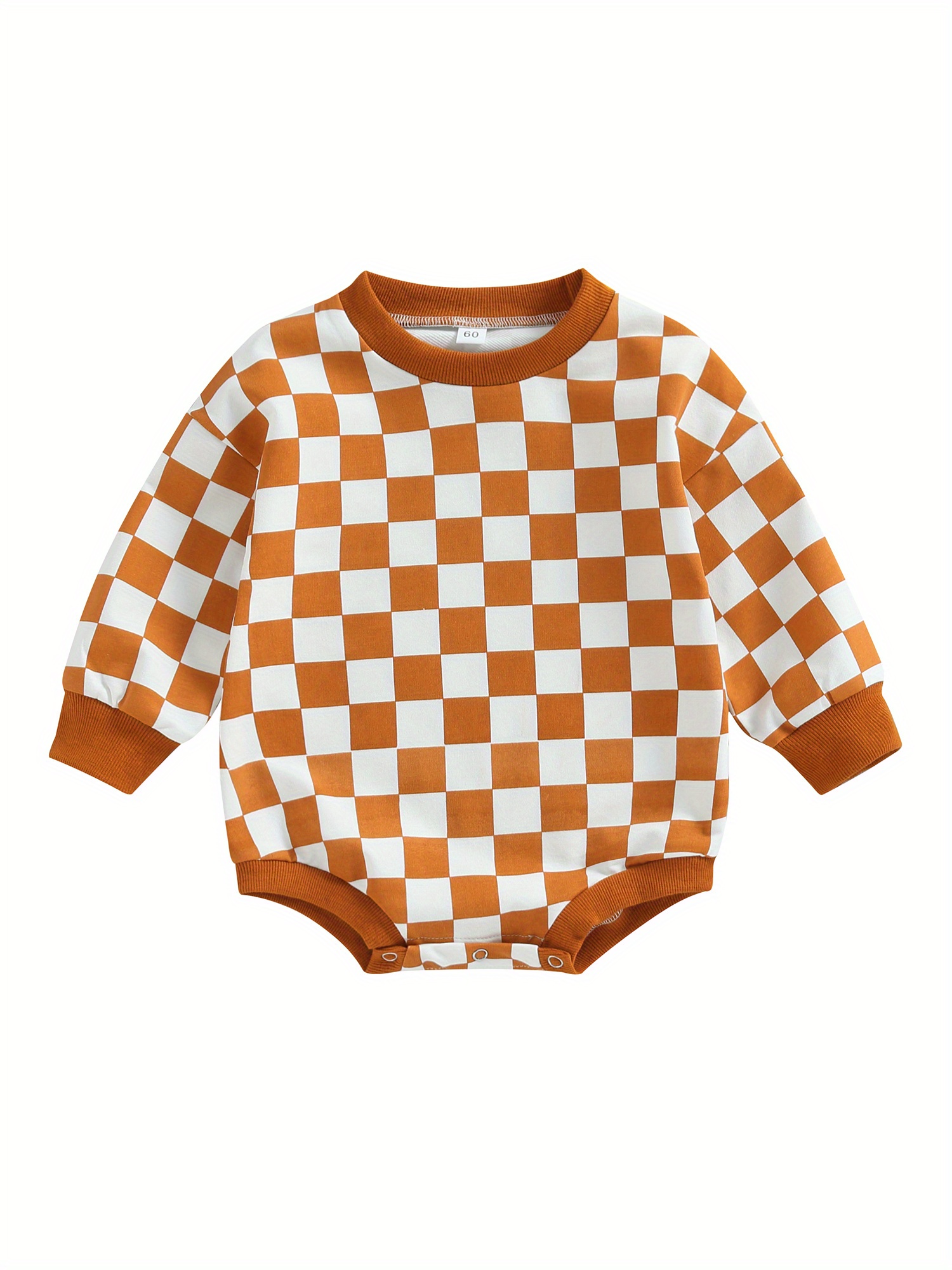 Baby Boy Girl Checkered Sweatshirt Romper Oversized Long Sleeve Bubble  Romper Plaid Bodysuit Top Gender Neutral Baby Fall Winter Clothes, for  Outdoor