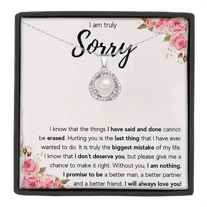 

I'm Sorry Gift, Sorry Card, Sorry Gift Wife Partner Girlfriend, Sorry Gift Friend, Custom Forgive Me Jewelry