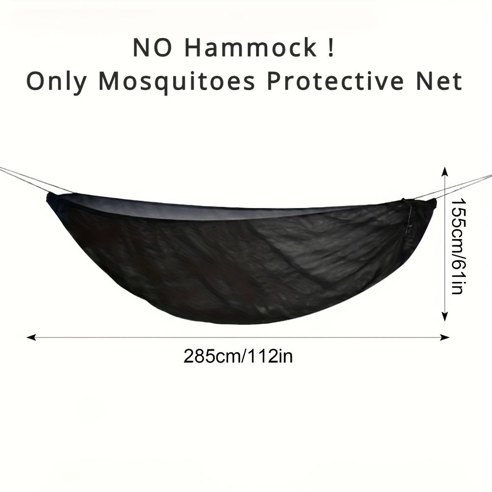 TEMU Lightweight & Portable Mosquito Net - Protection For Outdoor Camping, Easy Setup With Adjustable Bands, Black, Multifunctional, Travel Accessories