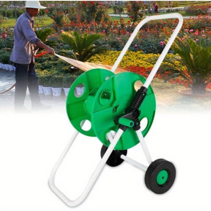 

Hose Trolley Mobile Hose Reel With Couplings Garden Hose Metal Hose Holder For 50m Hose For Garden Hoses With Wheels And Twist Handle Durable, Practical 27*38.5*87cm