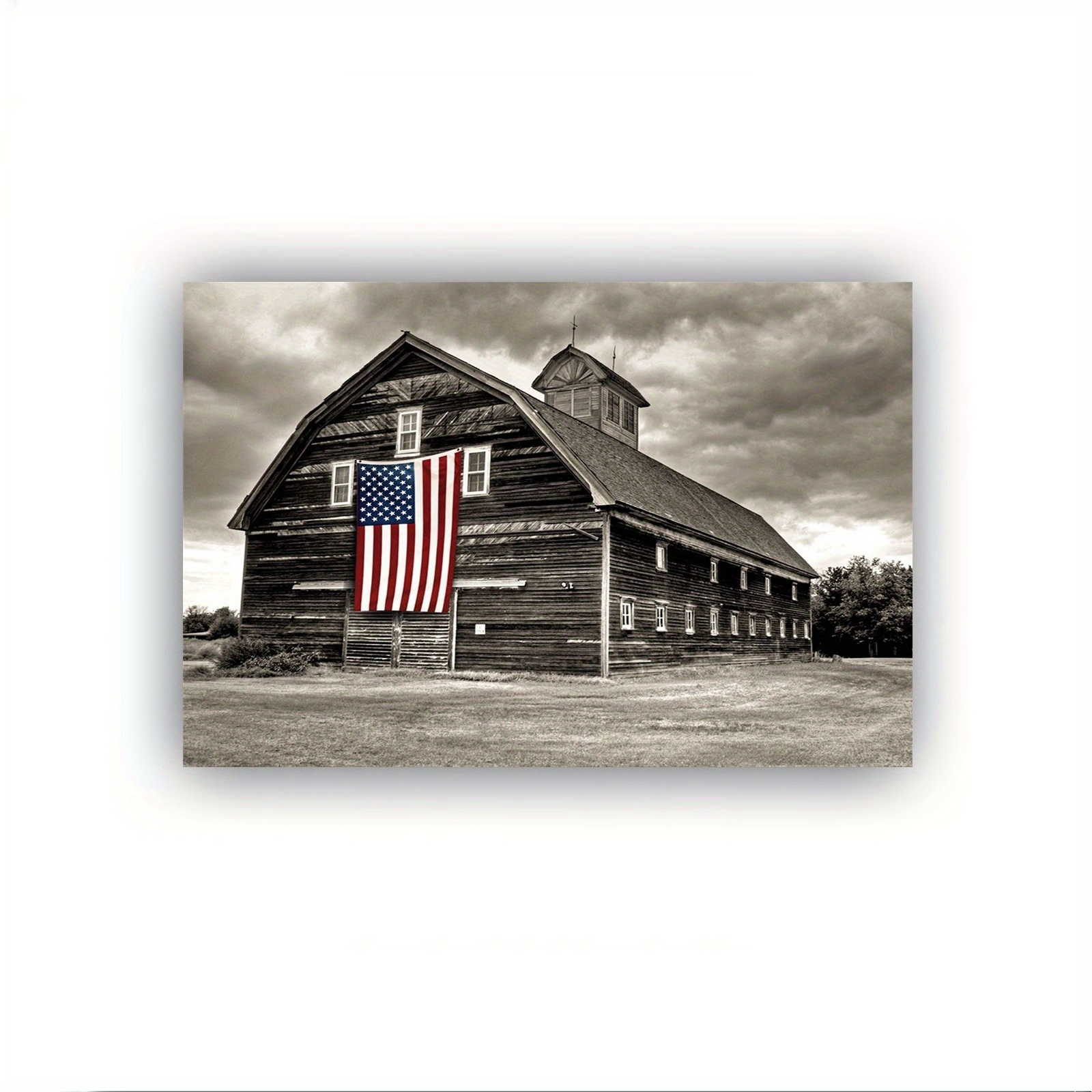 

Wooden Hung , Farmhouse Barn American Flagposter Canvas Aesthetic Painting Print Picture Painting Bedroom Living Room Home Decoration