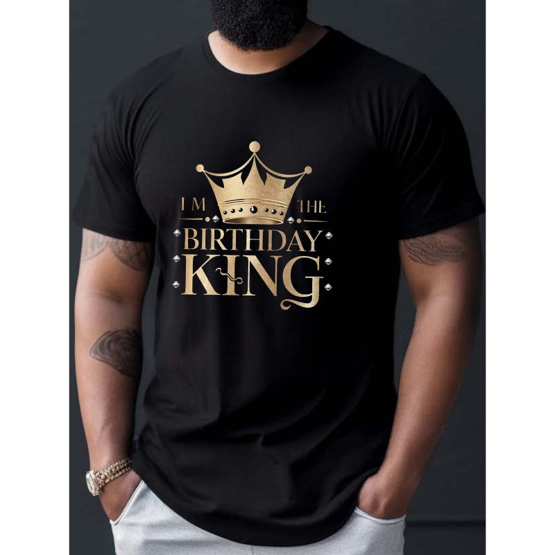 

Men's Summer Casual Versatile T-shirt - I'm The & Crown Print Short Sleeve Crew Neck Comfy Tees As Gift