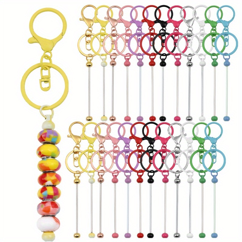 

Diy Beadable Keychain Kit - Bars For Silicone & Rubber Beads - Craft Your Own Unique Gifts, Beadable Keychains, Diy, , Handmade Gift