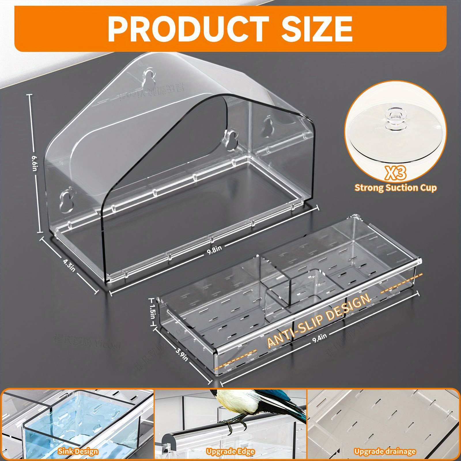 Clear Window Bird Feeder with Suction Cups – Transparent Acrylic Birdhouse 1 1718961055498 a2d593134f814b32b180844c77419844 goods