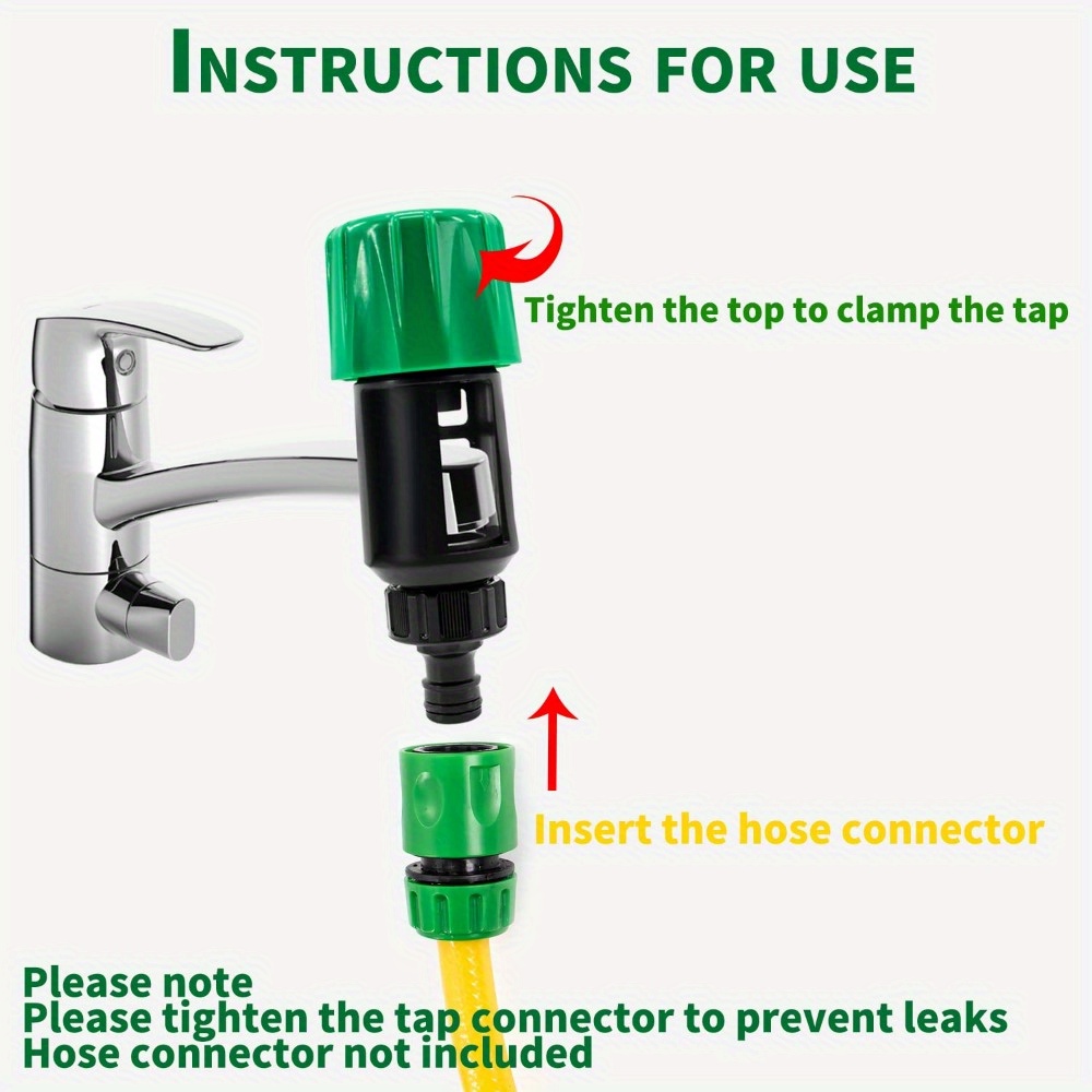   green kitchen faucet adapter tap connector for garden hose durable abs fits   wide taps