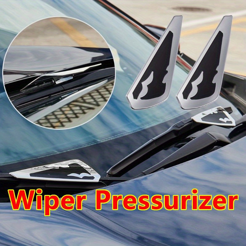 

2-pack Car Windshield Wiper Spoiler - Enhances Rain Visibility, Fits All Vehicles, Durable Abs Material In Black, Red, Silvery, Or Carbon Fiber Windshield Wiper Cover