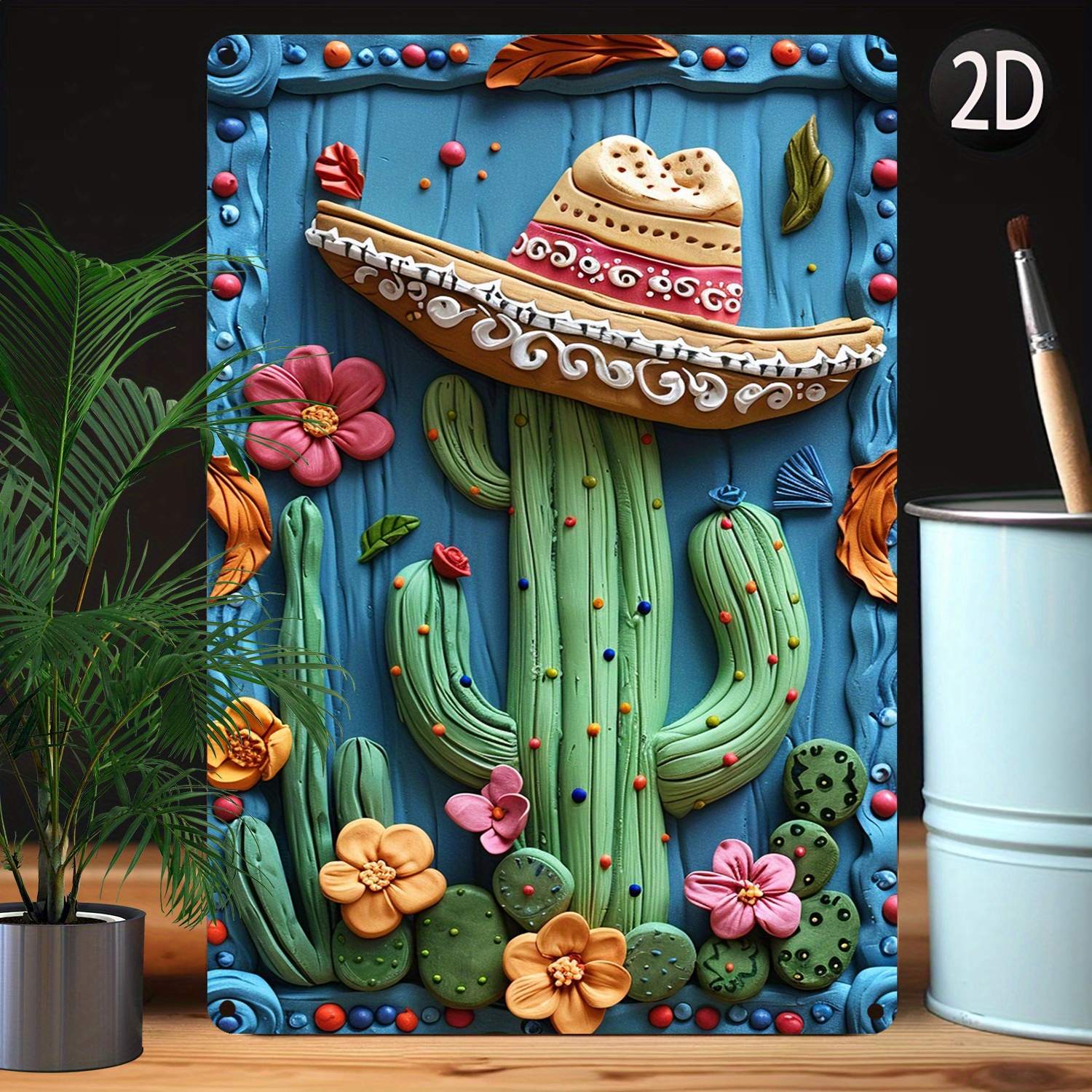 

Mexican Sombrero 3d Wall Art: 100% Aluminum Material, 32% Higher Bending Resistance, 8x12 Inch (20x30cm) Decorative Tin Sign For Home, Office, Or Classroom