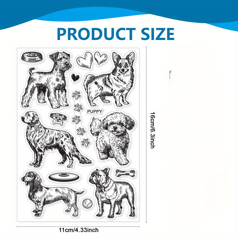 Clear Dog Diy Card Making Temu