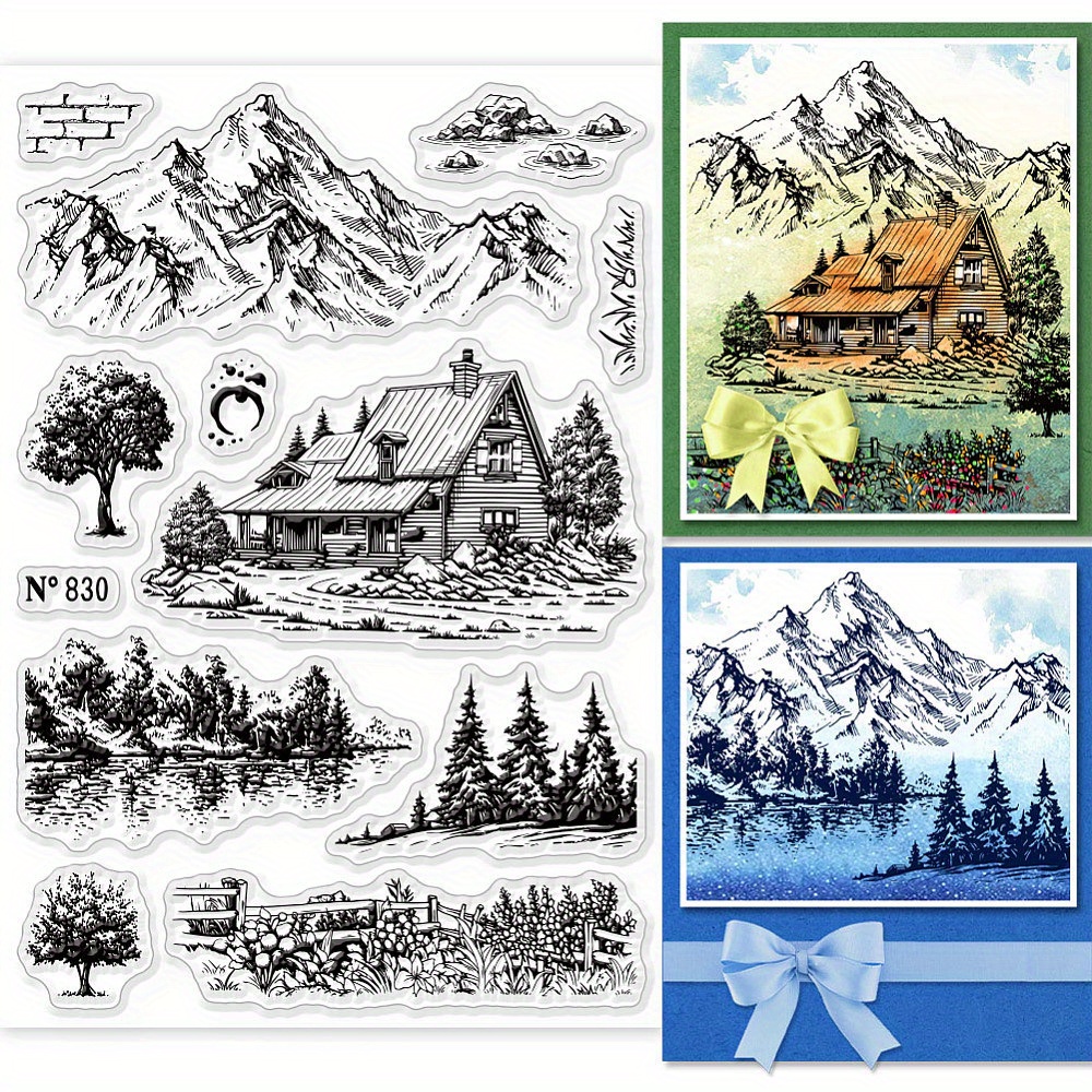 

Clear Mountain Stamps Set: 1 Sheet Of Custom Pvc Plastic Stamps For Scrapbooking, Photo Albums, And Card Making - 16cm X 11cm