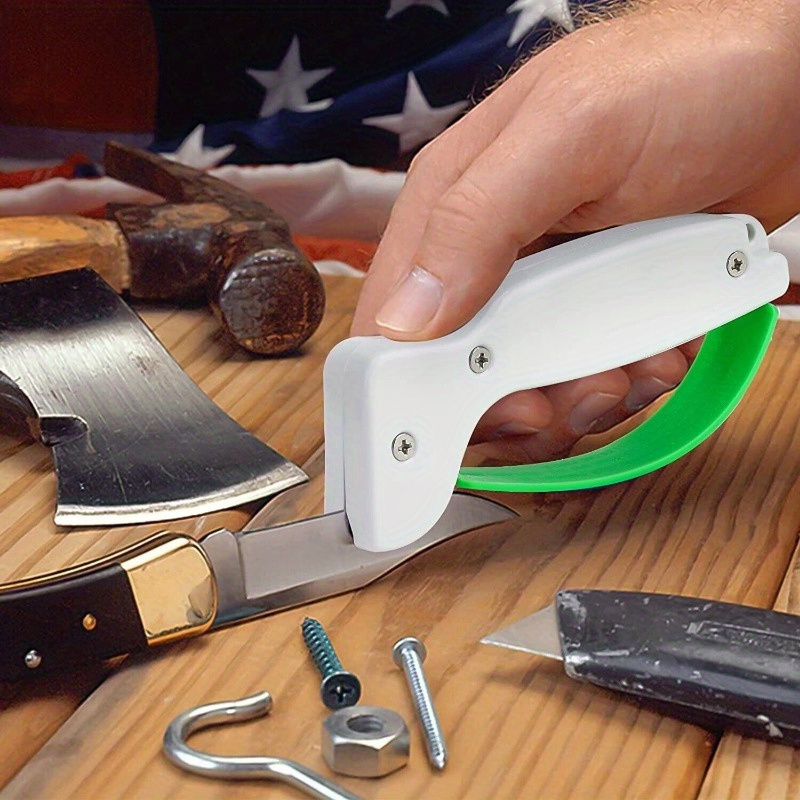 

1pc Portable Knife And Sharpener - Perfectly Blades, And For , For Camping And Household Chores, Abs