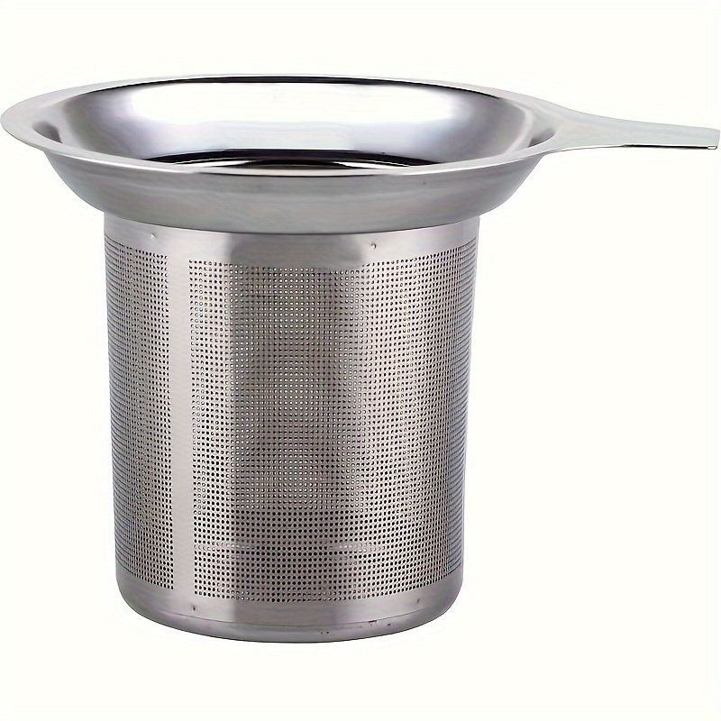TEMU 1pc Premium Stainless Steel Tea Infuser Mesh Strainer For Loose Leaf Tea & Spices - Durable, Easy To Clean, Rust-resistant - Brewing, Tea