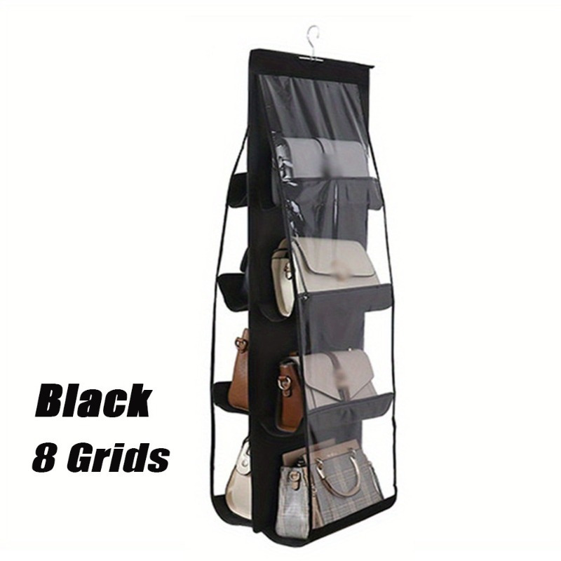 TEMU 1pc 8- Hanging Handbag Organizer, Odor- Storage Rack, Multipurpose Closet Purse , Box,cabinet,rack For Outdoor Storage