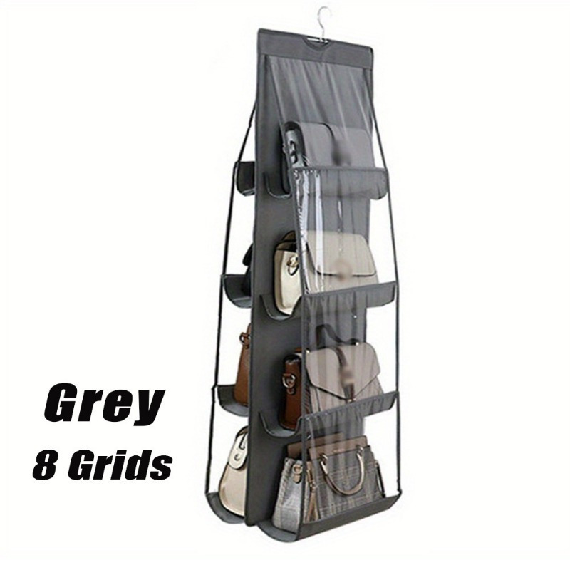 TEMU 1pc 8- Hanging Handbag Organizer, Odor- Storage Rack, Multipurpose Closet Purse , Box,,rack For Storage