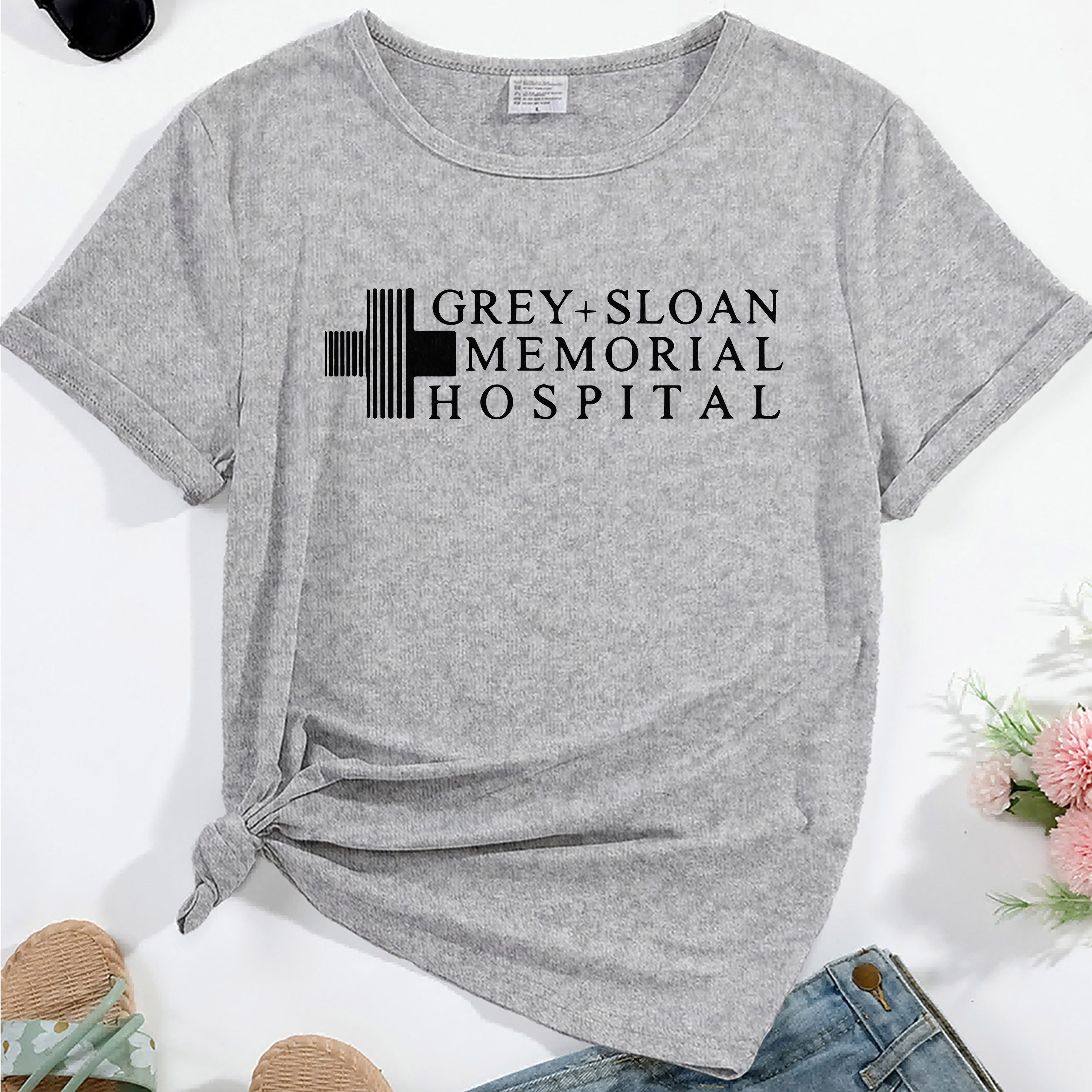 

Women's Graphic Tee - Casual Crew Neck Short Sleeve Top, Breathable Polyester, Machine Washable -