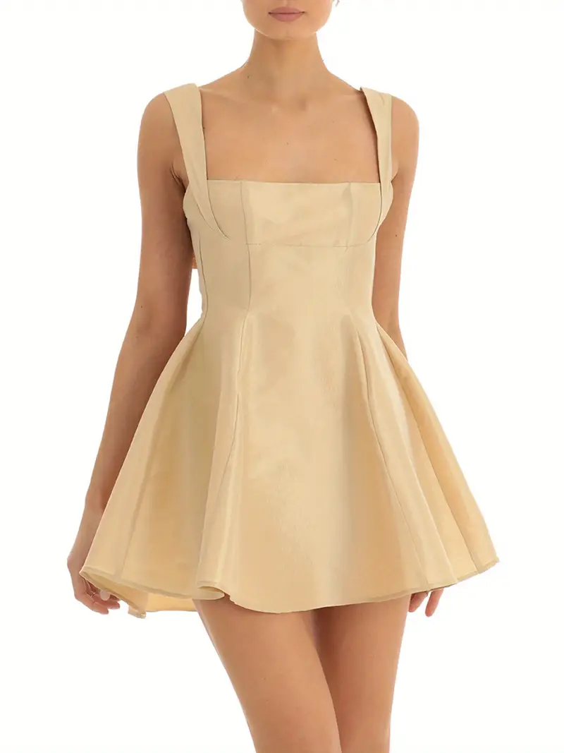 womens summer sling mini dress solid sleeveless backless - Temu womens summer sling mini dress solid sleeveless backless - Temu