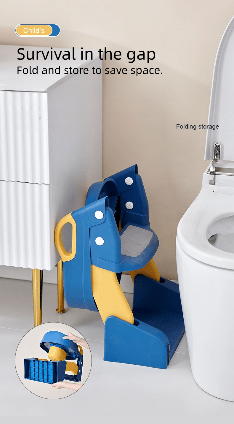 easy clean folding potty training seat with step stool ladder comfortable safe toilet trainer for   details 2