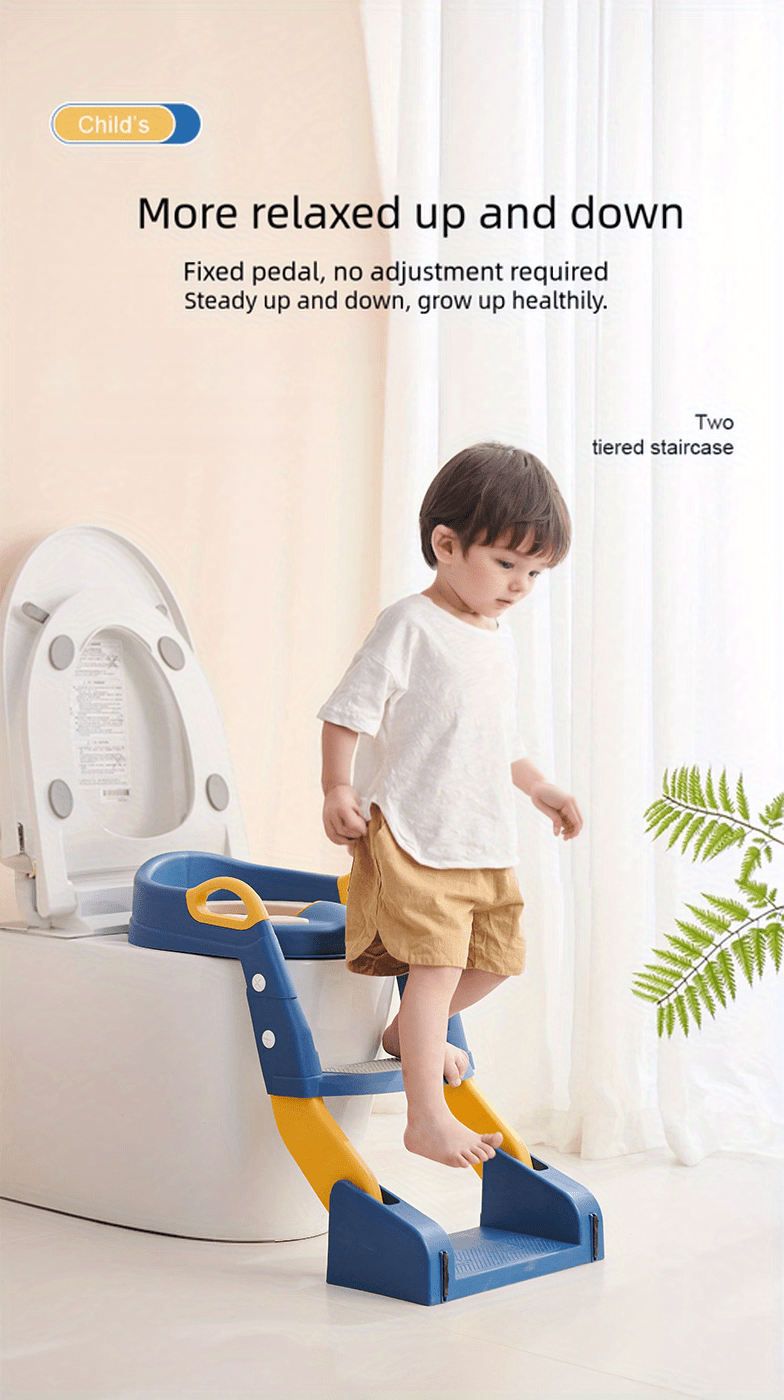 foldable toilet potty training seat with step stool for 3 6 year olds safe and comfortable with non slip mat details 5