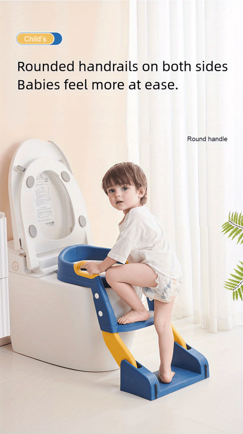 foldable toilet potty training seat with step stool for 3 6 year olds safe and comfortable with non slip mat details 6